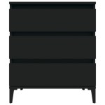 vidaXL Servantă, negru, 60x35x70 cm, lemn prelucrat vidaXL Servantă, negru, 60x35x70 cm, lemn prelucrat