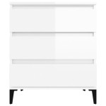 vidaXL Servantă, alb extralucios, 60x35x70 cm, lemn prelucrat vidaXL Servantă, alb extralucios, 60x35x70 cm, lemn prelucrat