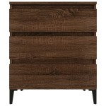 vidaXL Servantă, stejar maro, 60x35x70 cm, lemn compozit