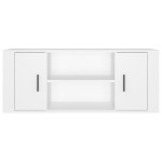 vidaXL Comodă TV, alb, 100x35x40 cm, lemn prelucrat