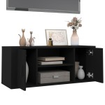 vidaXL Comodă TV, negru, 100x35x40 cm, lemn prelucrat