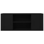 vidaXL Comodă TV, negru, 100x35x40 cm, lemn prelucrat