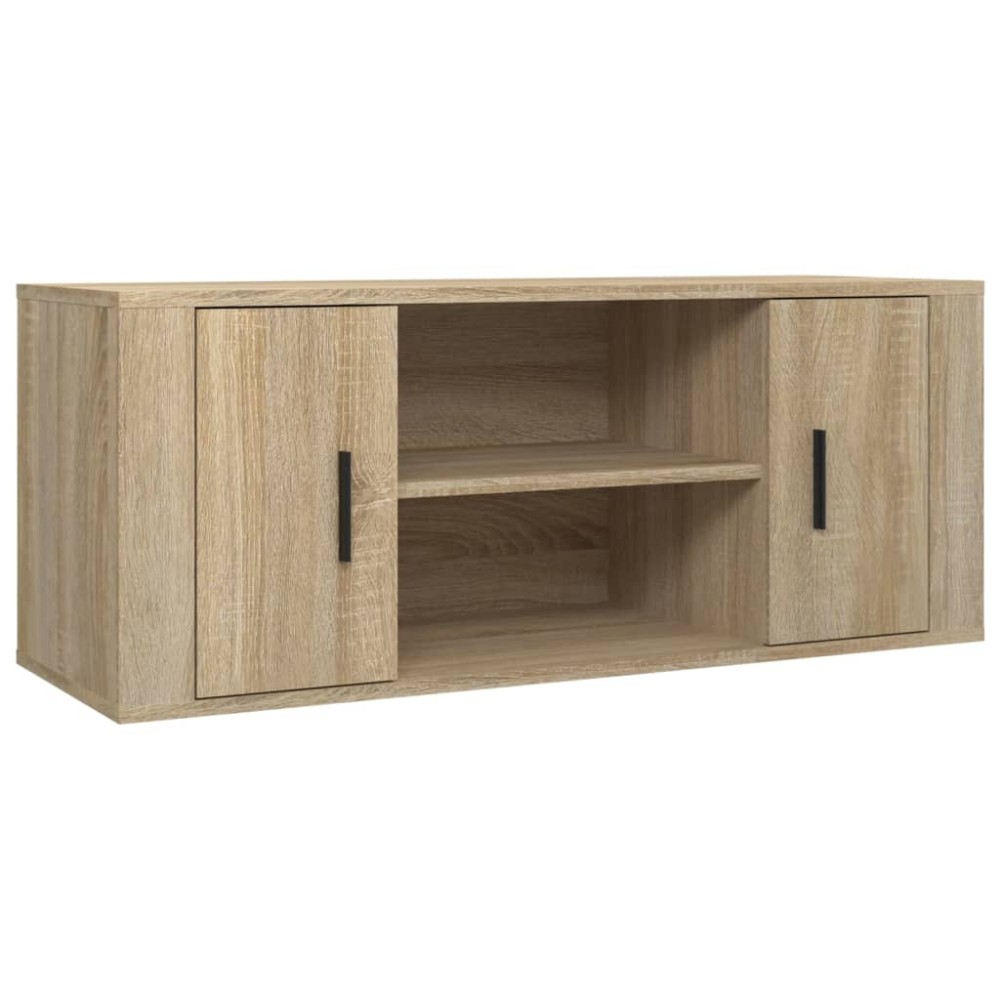 vidaXL Comodă TV, stejar sonoma, 100x35x40 cm, lemn prelucrat