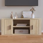 vidaXL Comodă TV, stejar sonoma, 100x35x40 cm, lemn prelucrat vidaXL Comodă TV, stejar sonoma, 100x35x40 cm, lemn prelucrat