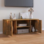 vidaXL Comodă TV, stejar fumuriu, 100x35x40 cm, lemn prelucrat vidaXL Comodă TV, stejar fumuriu, 100x35x40 cm, lemn prelucrat