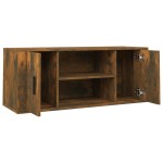 vidaXL Comodă TV, stejar fumuriu, 100x35x40 cm, lemn prelucrat vidaXL Comodă TV, stejar fumuriu, 100x35x40 cm, lemn prelucrat