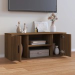 vidaXL Comodă TV, stejar maro, 100x35x40 cm, lemn prelucrat