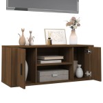 vidaXL Comodă TV, stejar maro, 100x35x40 cm, lemn prelucrat