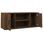 vidaXL Comodă TV, stejar maro, 100x35x40 cm, lemn prelucrat