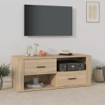 vidaXL Comodă TV, stejar sonoma, 100x35x40 cm, lemn prelucrat vidaXL Comodă TV, stejar sonoma, 100x35x40 cm, lemn prelucrat