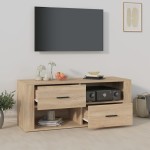 vidaXL Comodă TV, stejar sonoma, 100x35x40 cm, lemn prelucrat vidaXL Comodă TV, stejar sonoma, 100x35x40 cm, lemn prelucrat