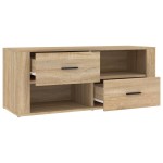vidaXL Comodă TV, stejar sonoma, 100x35x40 cm, lemn prelucrat vidaXL Comodă TV, stejar sonoma, 100x35x40 cm, lemn prelucrat