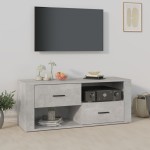 vidaXL Comodă TV, gri beton, 100x35x40 cm, lemn prelucrat