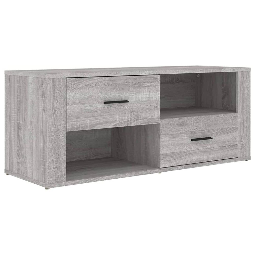 vidaXL Comodă TV, gri sonoma, 100x35x40 cm, lemn prelucrat