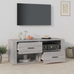 vidaXL Comodă TV, gri sonoma, 100x35x40 cm, lemn prelucrat vidaXL Comodă TV, gri sonoma, 100x35x40 cm, lemn prelucrat