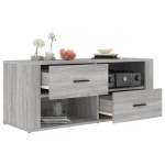 vidaXL Comodă TV, gri sonoma, 100x35x40 cm, lemn prelucrat vidaXL Comodă TV, gri sonoma, 100x35x40 cm, lemn prelucrat