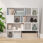 vidaXL Bibliotecă/Separator cameră, alb, 105x24x102 cm vidaXL Bibliotecă/Separator cameră, alb, 105x24x102 cm