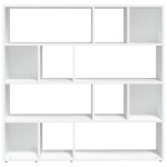 vidaXL Bibliotecă/Separator cameră, alb, 105x24x102 cm vidaXL Bibliotecă/Separator cameră, alb, 105x24x102 cm