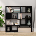 vidaXL Bibliotecă/Separator cameră, negru, 105x24x102 cm