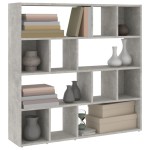 vidaXL Bibliotecă/Separator cameră, gri beton, 105x24x102 cm vidaXL Bibliotecă/Separator cameră, gri beton, 105x24x102 cm