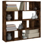 vidaXL Bibliotecă/Separator de cameră, stejar fumuriu, 105x24x102 cm vidaXL Bibliotecă/Separator de cameră, stejar fumuriu, 105x24x102 cm