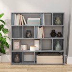 vidaXL Bibliotecă/Separator de cameră, gri sonoma, 105x24x102 cm