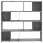 vidaXL Bibliotecă/Separator de cameră, gri sonoma, 105x24x102 cm