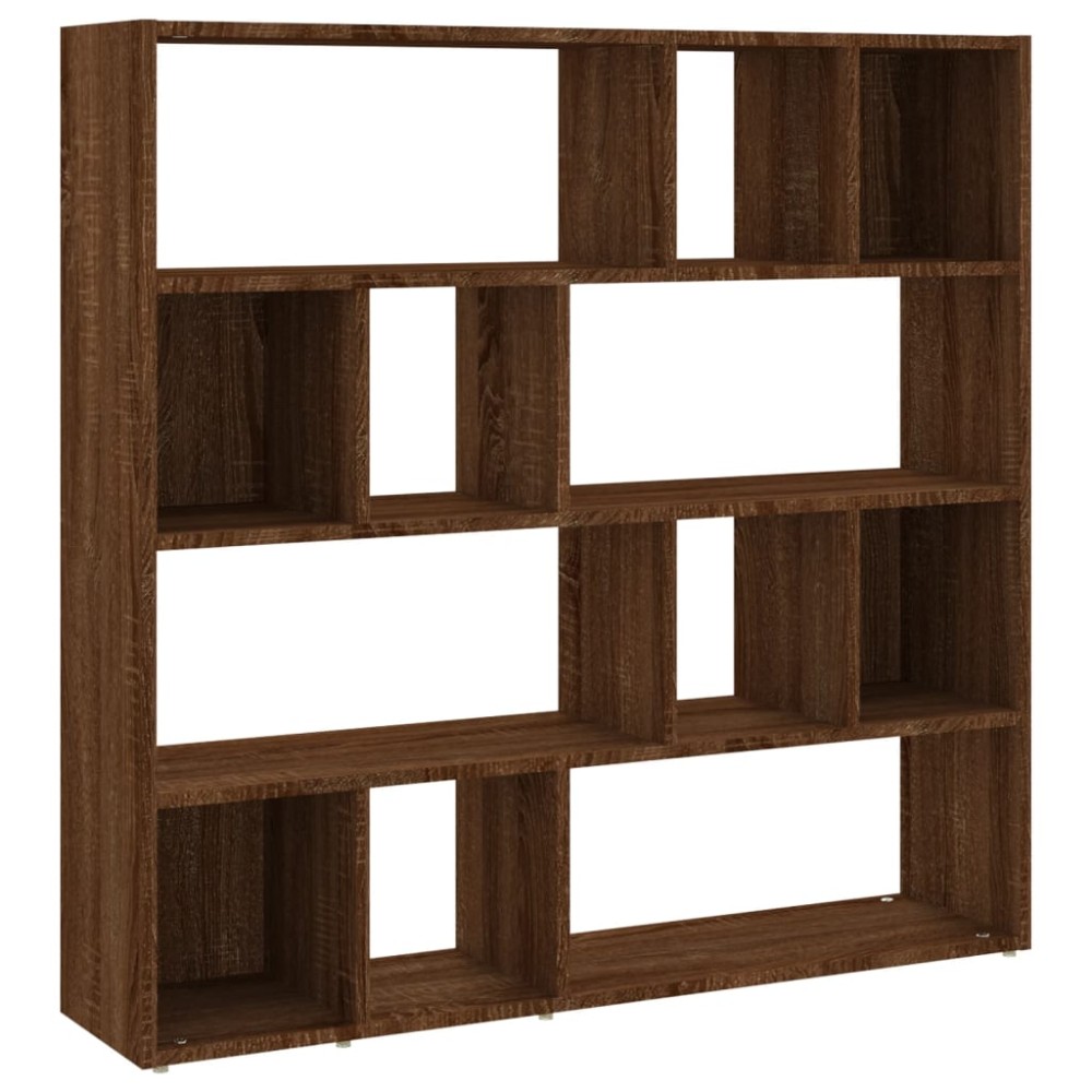 vidaXL Bibliotecă/Separator de cameră, stejar maro, 105x24x102 cm