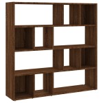 vidaXL Bibliotecă/Separator de cameră, stejar maro, 105x24x102 cm