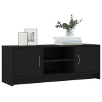 vidaXL Comodă TV, negru, 102x30x37,5 cm, lemn prelucrat