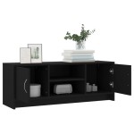vidaXL Comodă TV, negru, 102x30x37,5 cm, lemn prelucrat