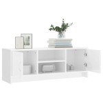 vidaXL Comodă TV, alb extralucios, 102x30x37,5 cm, lemn prelucrat