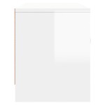 vidaXL Comodă TV, alb extralucios, 102x30x37,5 cm, lemn prelucrat
