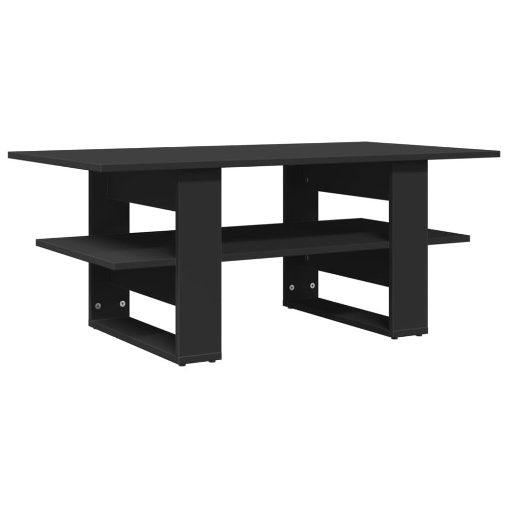vidaXL Măsuță de cafea, negru, 102x55x42 cm, lemn prelucrat