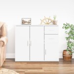 vidaXL Servantă, alb, 91x29,5x75 cm, lemn prelucrat vidaXL Servantă, alb, 91x29,5x75 cm, lemn prelucrat