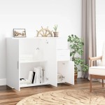 vidaXL Servantă, alb, 91x29,5x75 cm, lemn prelucrat vidaXL Servantă, alb, 91x29,5x75 cm, lemn prelucrat