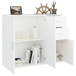 vidaXL Servantă, alb, 91x29,5x75 cm, lemn prelucrat vidaXL Servantă, alb, 91x29,5x75 cm, lemn prelucrat