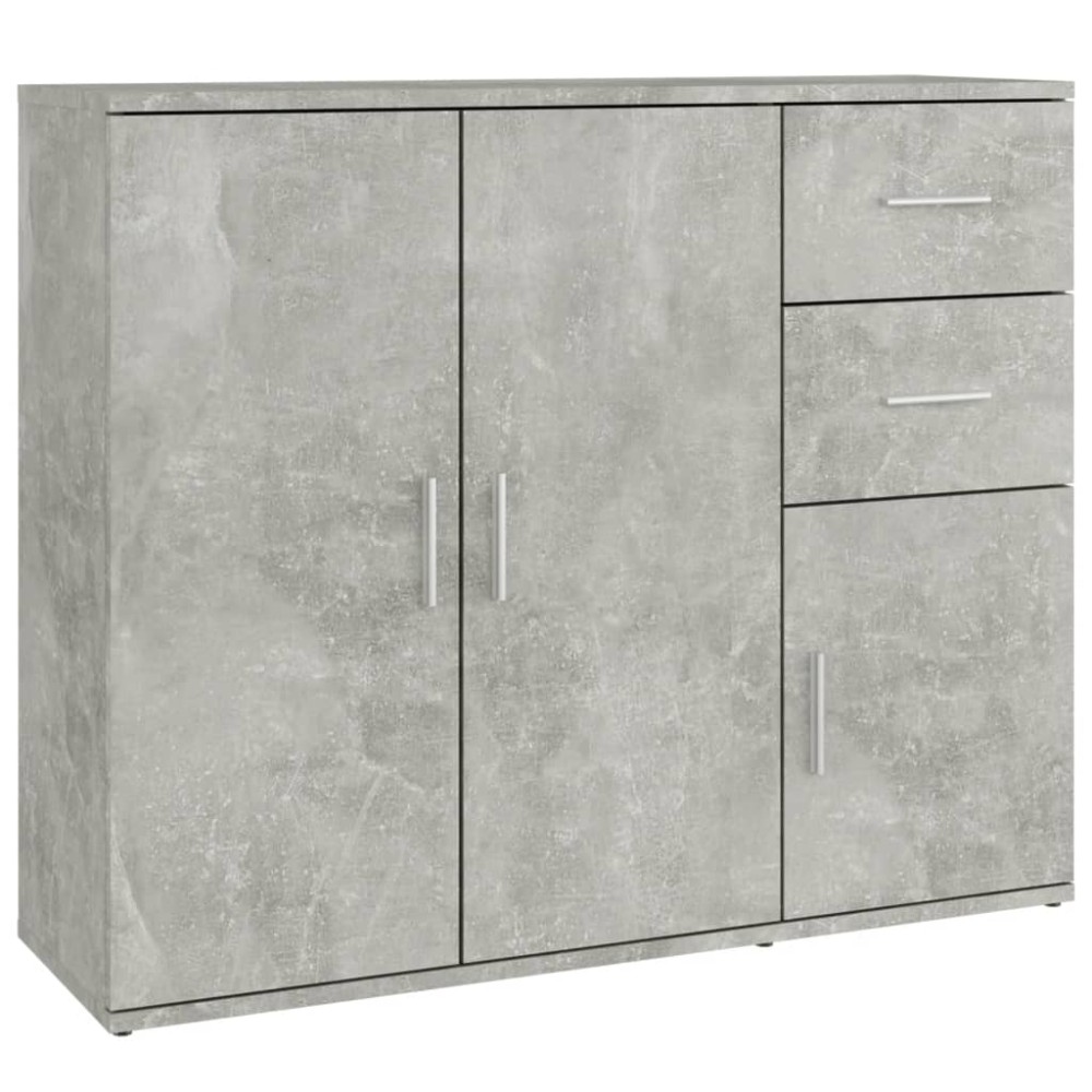 vidaXL Servantă, gri beton, 91x29,5x75 cm, lemn prelucrat