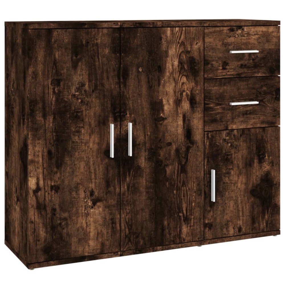 vidaXL Servantă, stejar fumuriu, 91x29,5x75 cm, lemn prelucrat