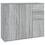 vidaXL Servantă, sonoma gri, 91x29,5x75 cm, lemn prelucrat