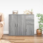 vidaXL Servantă, sonoma gri, 91x29,5x75 cm, lemn prelucrat