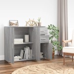 vidaXL Servantă, sonoma gri, 91x29,5x75 cm, lemn prelucrat