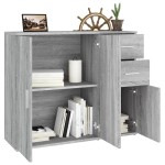 vidaXL Servantă, sonoma gri, 91x29,5x75 cm, lemn prelucrat