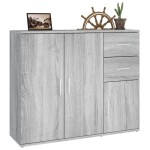 vidaXL Servantă, sonoma gri, 91x29,5x75 cm, lemn prelucrat