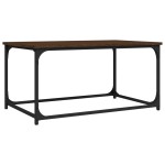 vidaXL Măsuță cafea, stejar maro, 80x50x40 cm lemn prelucrat și fier vidaXL Măsuță cafea, stejar maro, 80x50x40 cm lemn prelucrat și fier