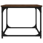 vidaXL Măsuță cafea, stejar maro, 80x50x40 cm lemn prelucrat și fier vidaXL Măsuță cafea, stejar maro, 80x50x40 cm lemn prelucrat și fier