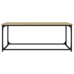 vidaXL Măsuță cafea, stejar sonoma 102x50x40 cm lemn prelucrat și fier vidaXL Măsuță cafea, stejar sonoma 102x50x40 cm lemn prelucrat și fier