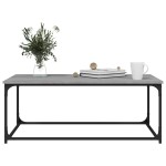 vidaXL Măsuță cafea, gri sonoma, 102x50x40 cm lemn prelucrat și fier vidaXL Măsuță cafea, gri sonoma, 102x50x40 cm lemn prelucrat și fier