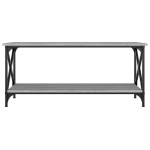 vidaXL Măsuță cafea, gri sonoma, 100x45x45 cm, lemn prelucrat și fier vidaXL Măsuță cafea, gri sonoma, 100x45x45 cm, lemn prelucrat și fier