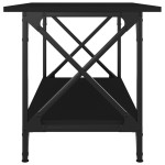 vidaXL Măsuță de cafea, negru, 80x45x45 cm, lemn prelucrat și fier vidaXL Măsuță de cafea, negru, 80x45x45 cm, lemn prelucrat și fier